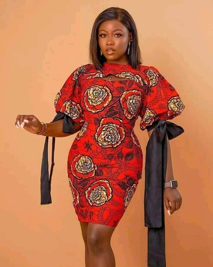 Woman in fashionable Ankara style